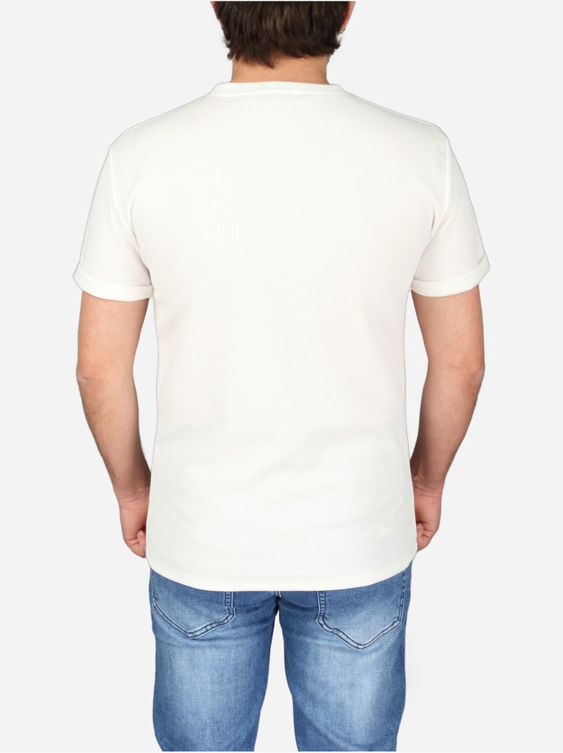 Camiseta con textura - Frilivin Blanco - Kiabi