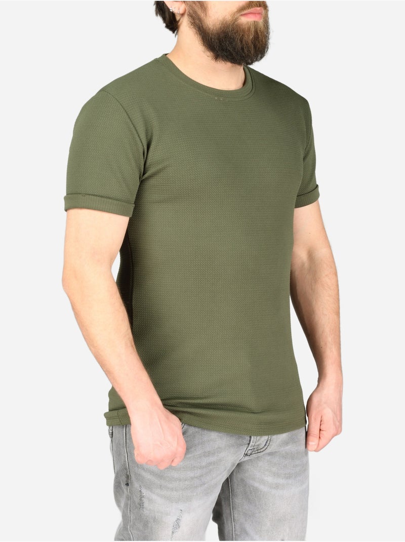 Camiseta con textura - Frilivin Caqui - Kiabi