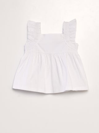 Camiseta con tirantes con volantes