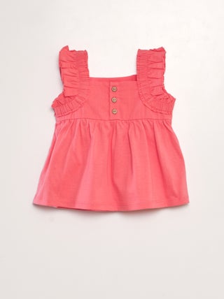 Camiseta con tirantes con volantes