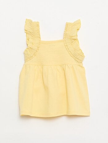 Camiseta con tirantes de volantes