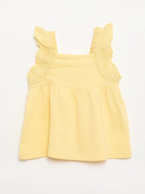 Camiseta con tirantes de volantes - Kiabi