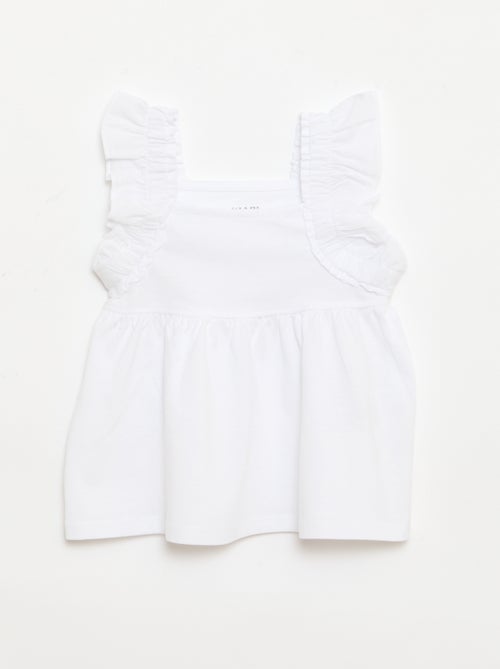 Camiseta con tirantes de volantes - Kiabi