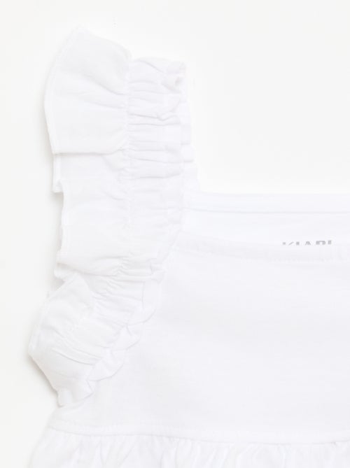 Camiseta con tirantes de volantes - Kiabi