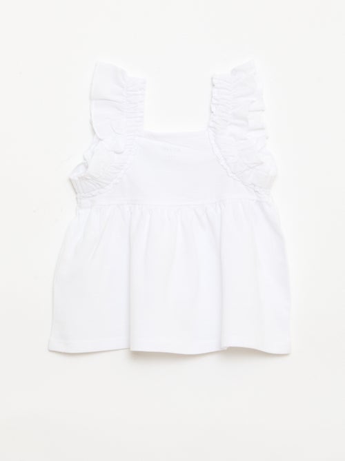 Camiseta con tirantes de volantes - Kiabi