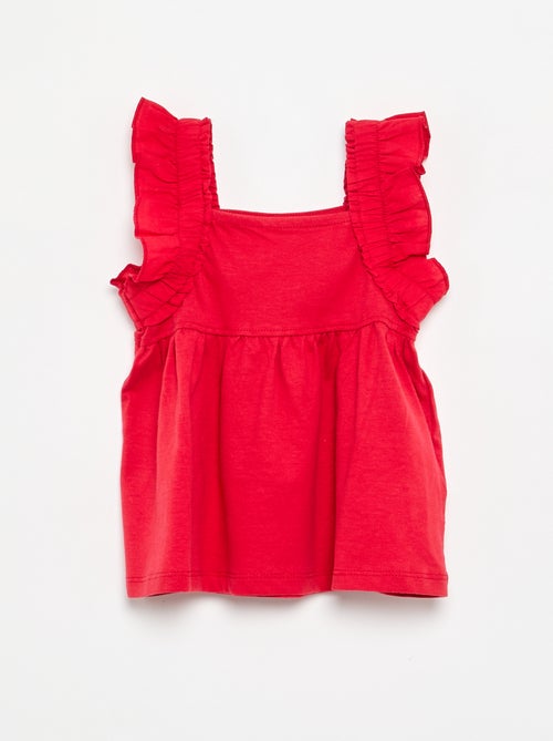 Camiseta con tirantes de volantes - Kiabi Camiseta con tirantes de volantes - Kiabi