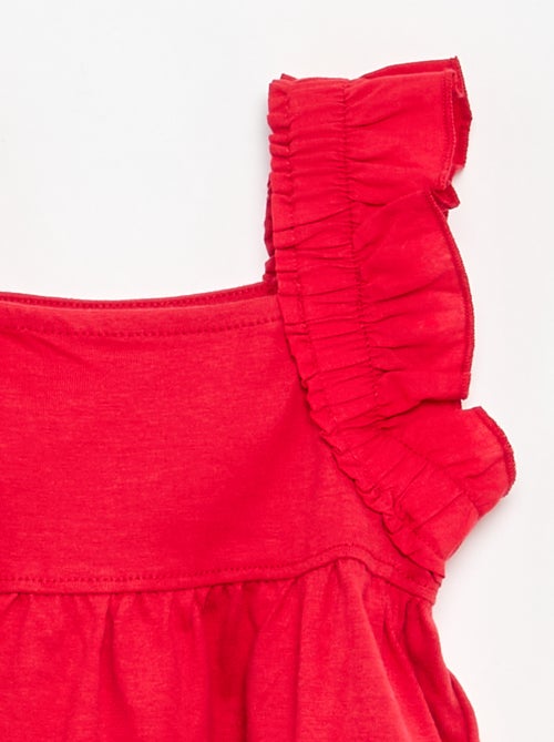 Camiseta con tirantes de volantes - Kiabi Camiseta con tirantes de volantes - Kiabi