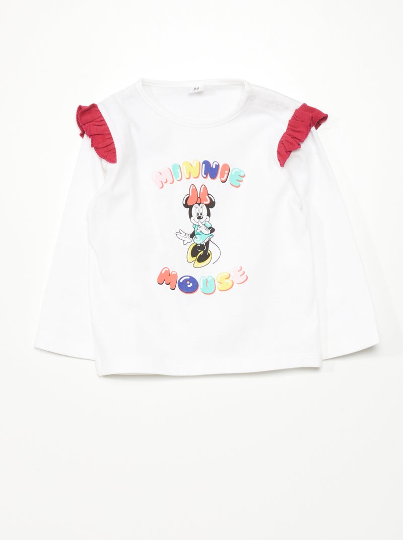 Camiseta con volante 'Minnie Mouse' BEIGE - Kiabi