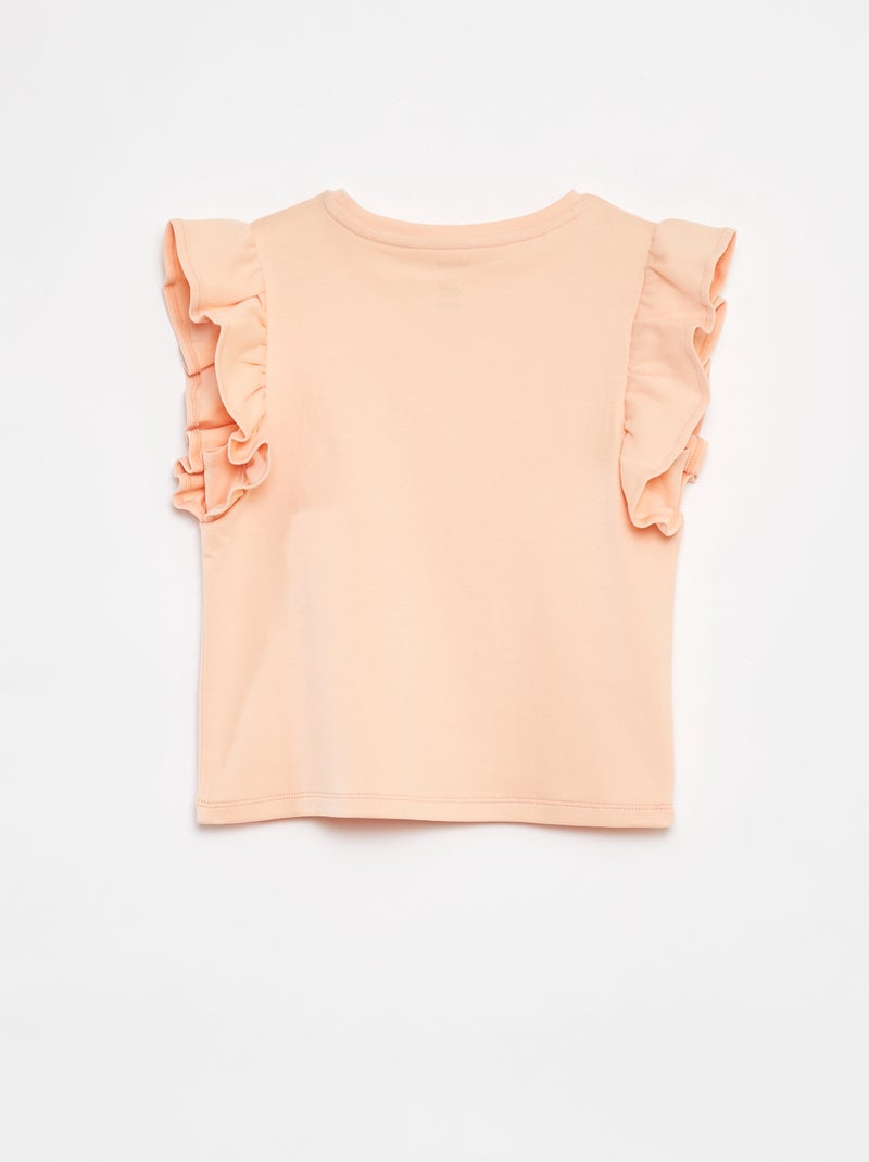 Camiseta con volantes - cradle to cradle NARANJA - Kiabi