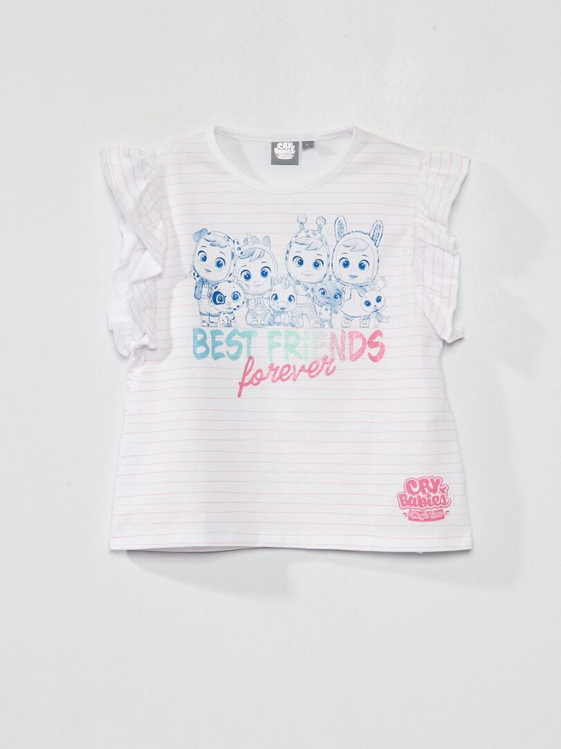 Camiseta con volantes 'Cry Babies' Blanco - Kiabi