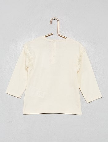 Camiseta con volantes de tul - Kiabi