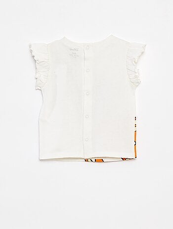 Camiseta con volantes en las mangas 'Disney'