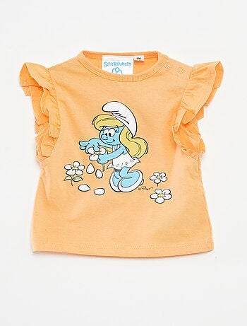 Camiseta con volantes 'Los Pitufos'