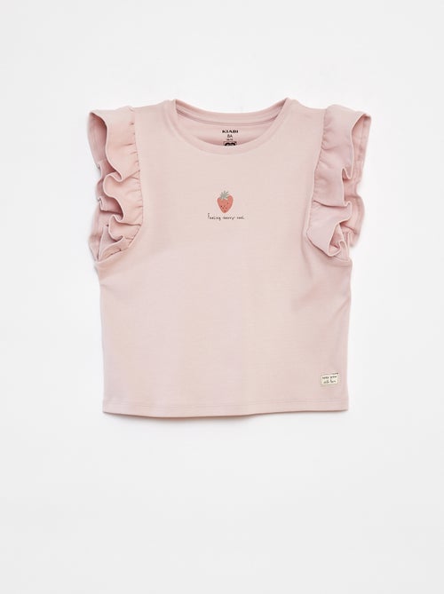 Camiseta con volantes - Kiabi