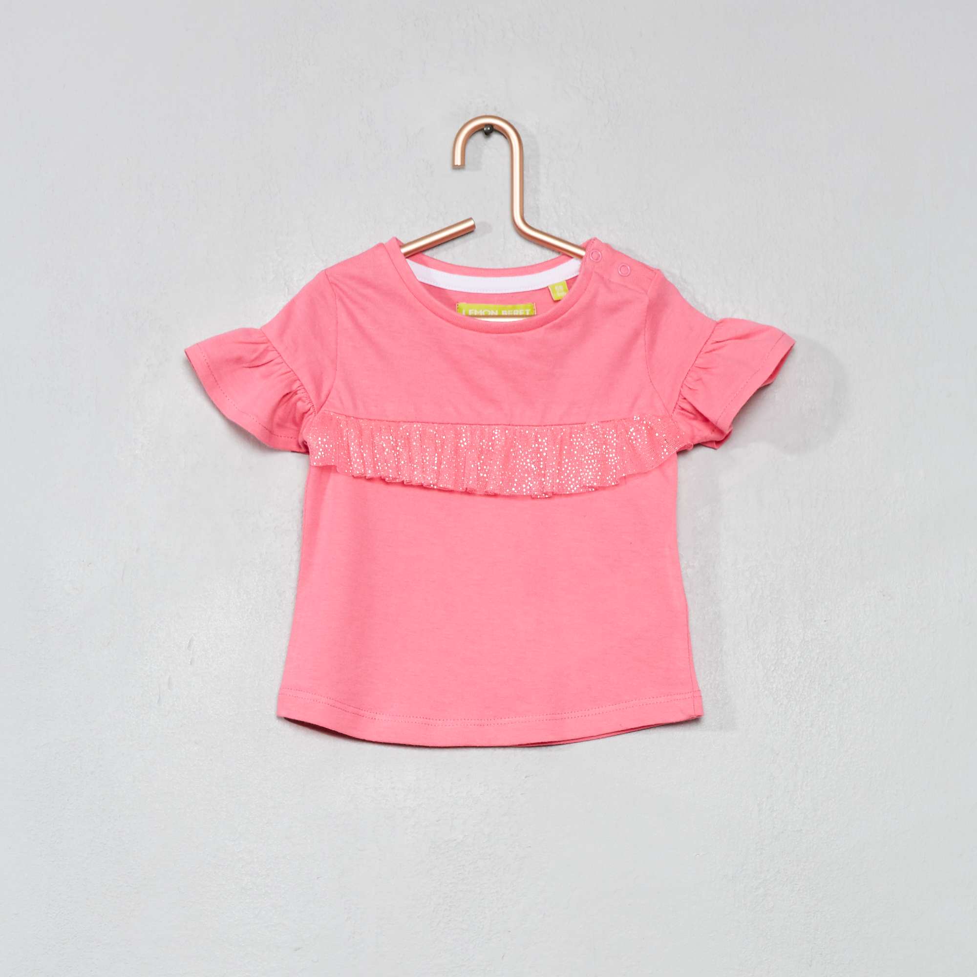 Camiseta Con Volantes Bebé Niña Rosa Kiabi 600€