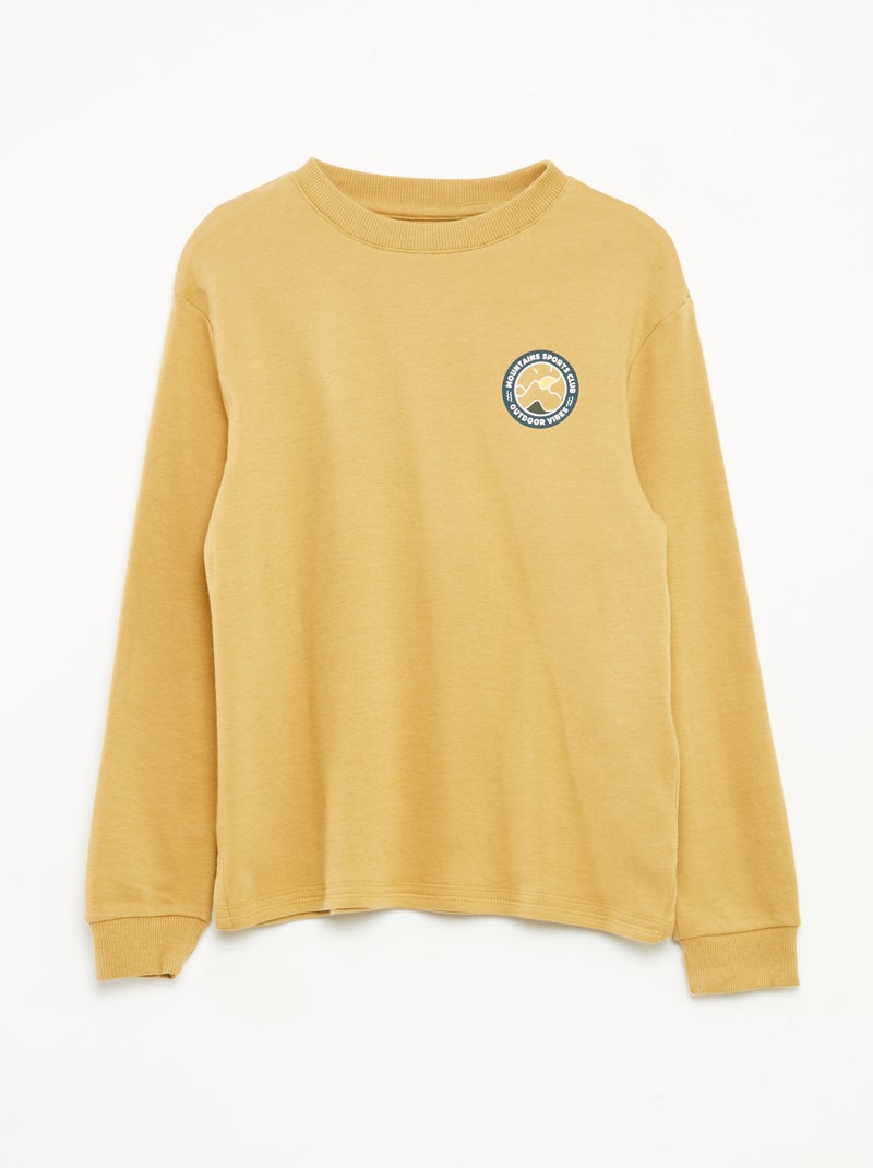 Camiseta confort estampada Amarillo - Kiabi