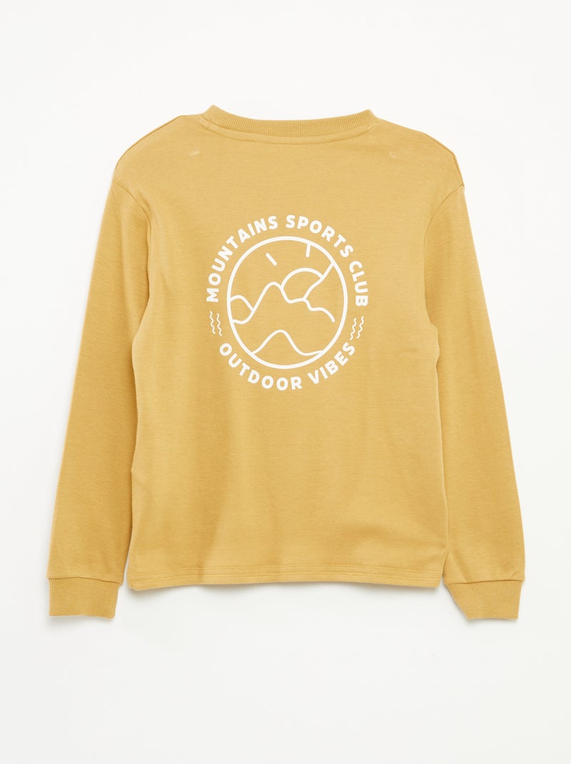 Camiseta confort estampada Amarillo - Kiabi