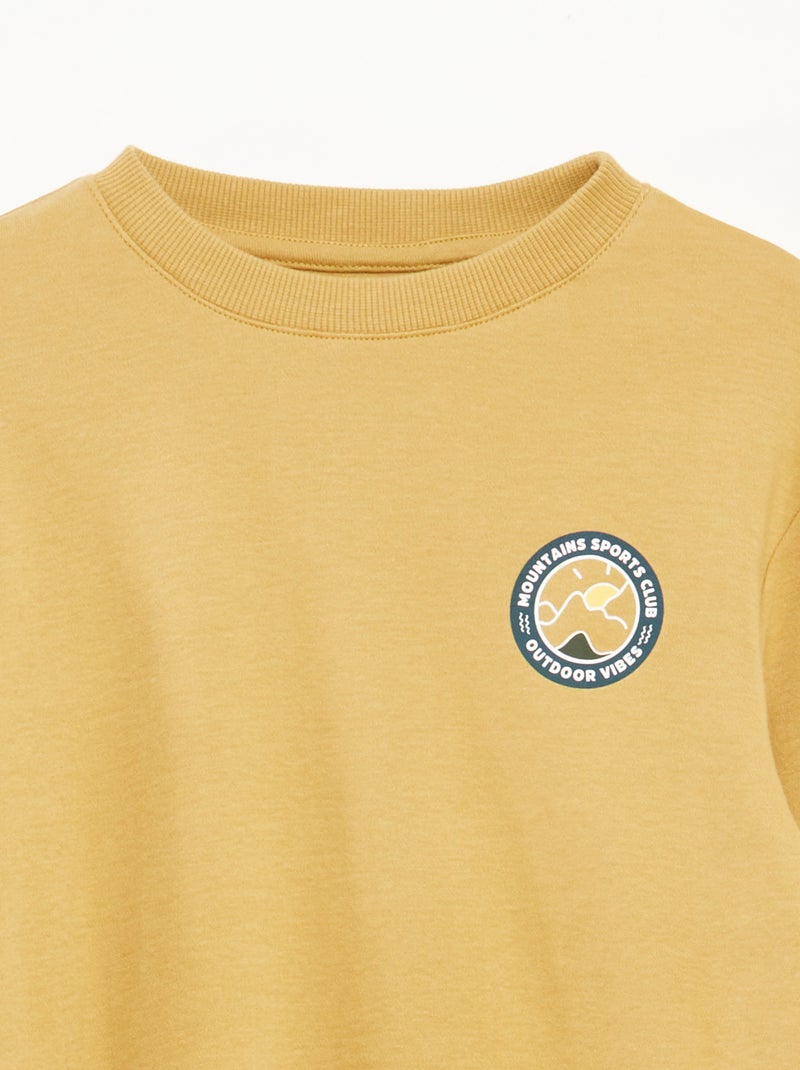 Camiseta confort estampada Amarillo - Kiabi