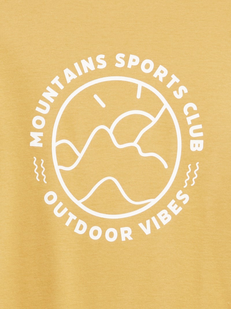 Camiseta confort estampada Amarillo - Kiabi