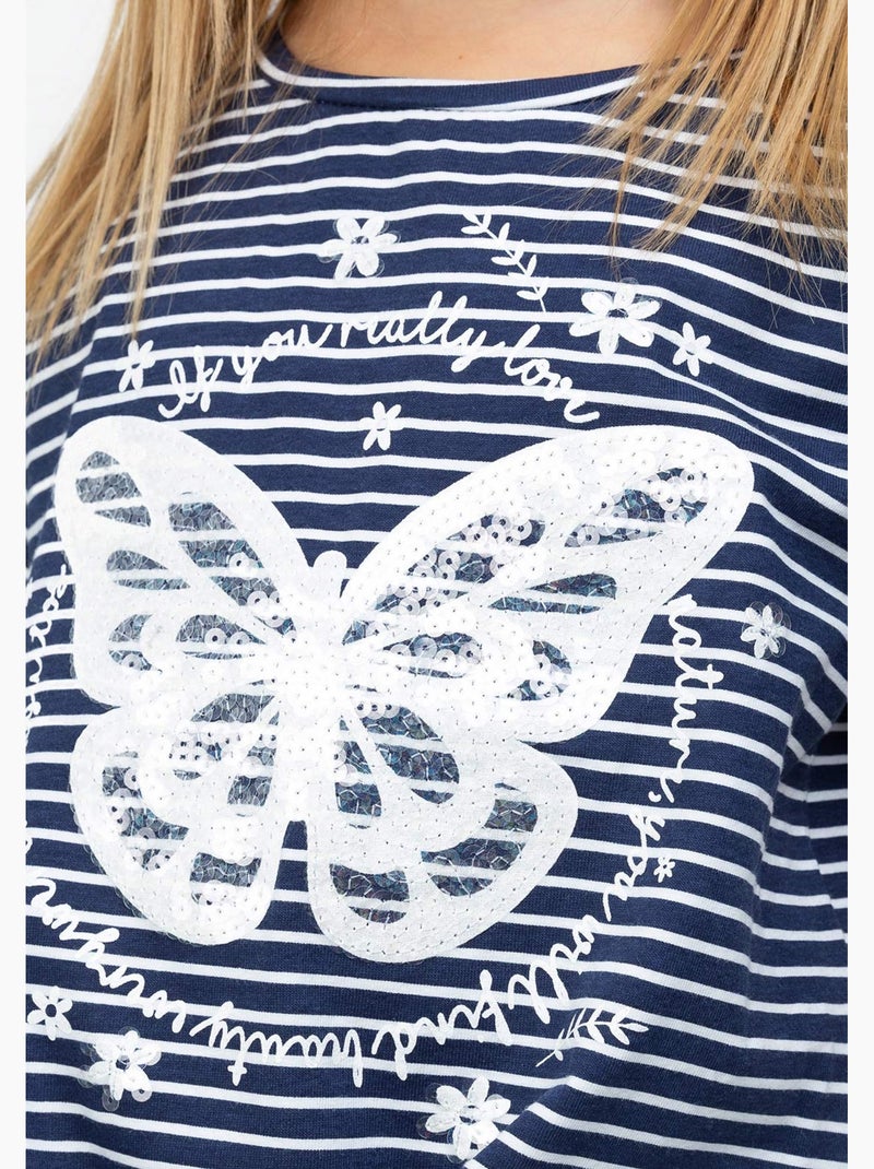 Camiseta conguitos Azul real - Kiabi