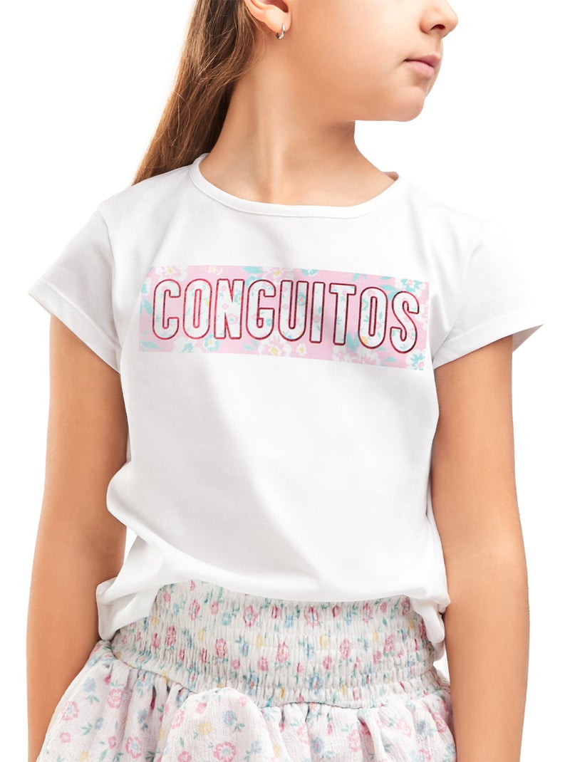 Camiseta conguitos Blanco - Kiabi