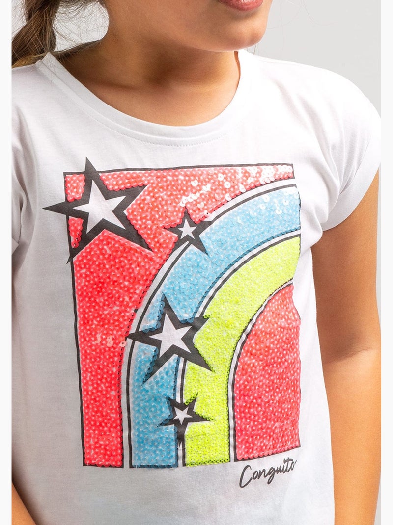 Camiseta conguitos Blanco - Kiabi