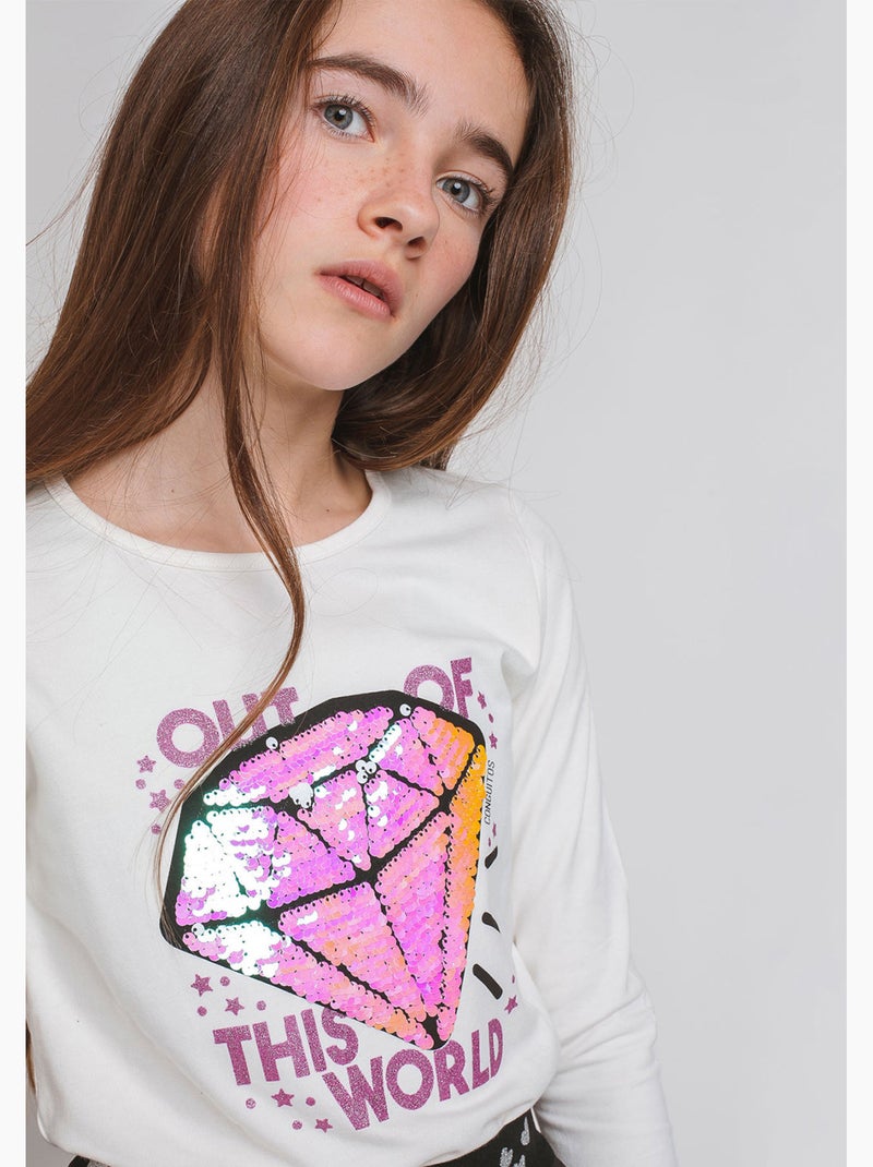 Camiseta conguitos Blanco - Kiabi
