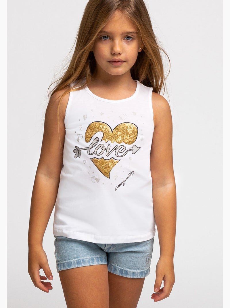 Camiseta conguitos Blanco - Kiabi