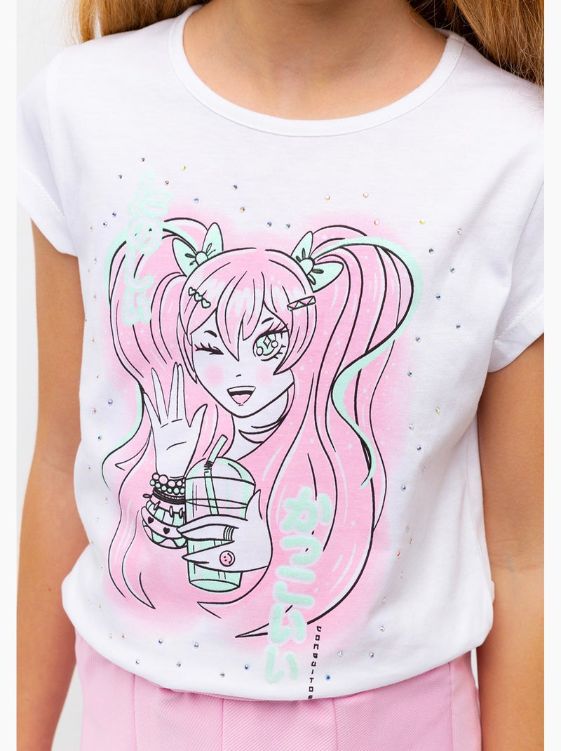 Camiseta conguitos Blanco - Kiabi