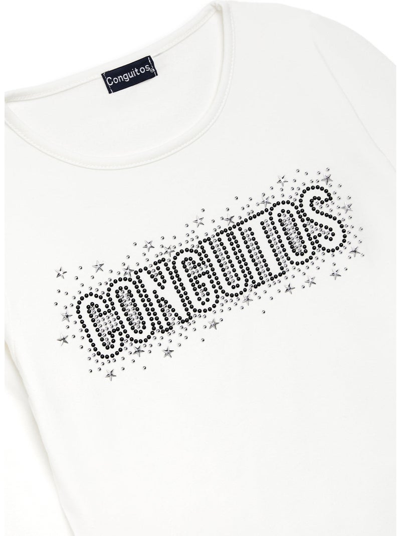 Camiseta conguitos camiseta larga Blanco - Kiabi
