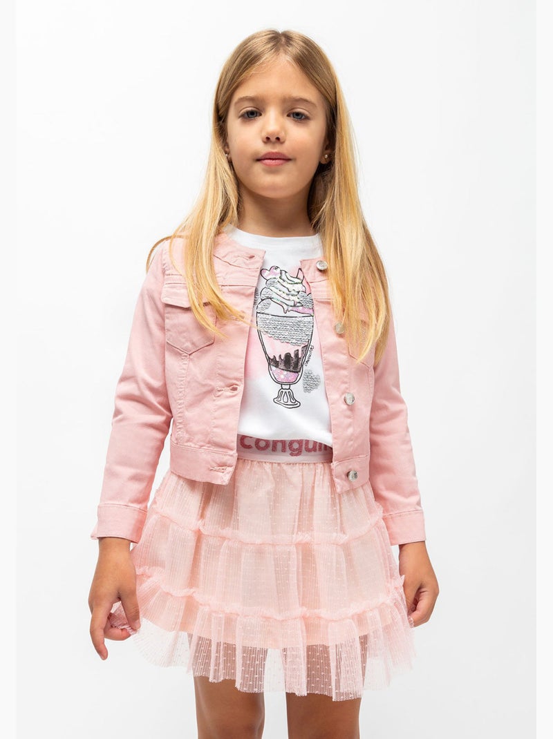 Camiseta conguitos chaqueta Rosa - Kiabi