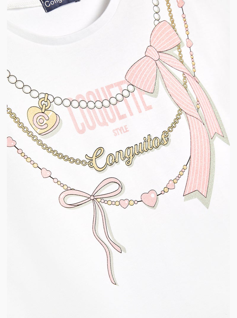 Camiseta conguitos coquette Blanco - Kiabi