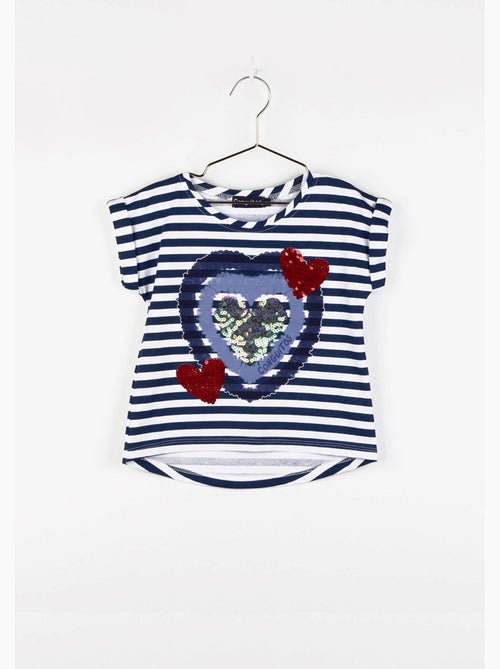 Camiseta conguitos corazones - Kiabi