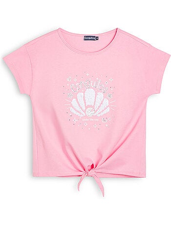 Camiseta conguitos diseño frontal purpurina