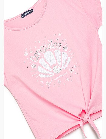 Camiseta conguitos diseño frontal purpurina