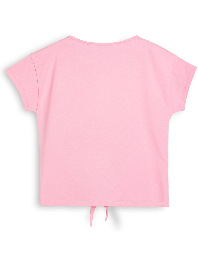 Camiseta conguitos diseño frontal purpurina Rosa - Kiabi