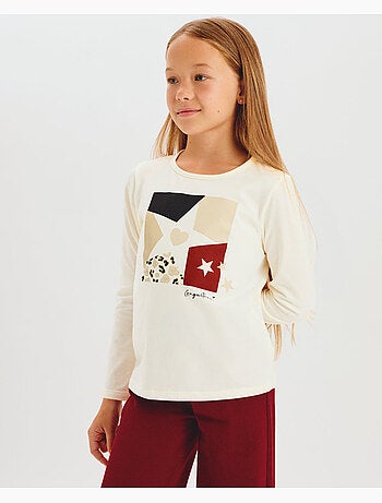 Camiseta conguitos estampado estrella