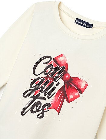 Camiseta conguitos larga estampado