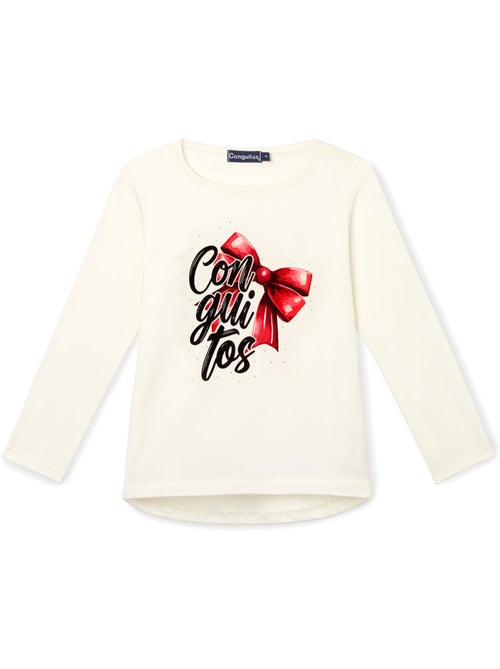 Camiseta conguitos larga estampado - Kiabi Camiseta conguitos larga estampado - Kiabi