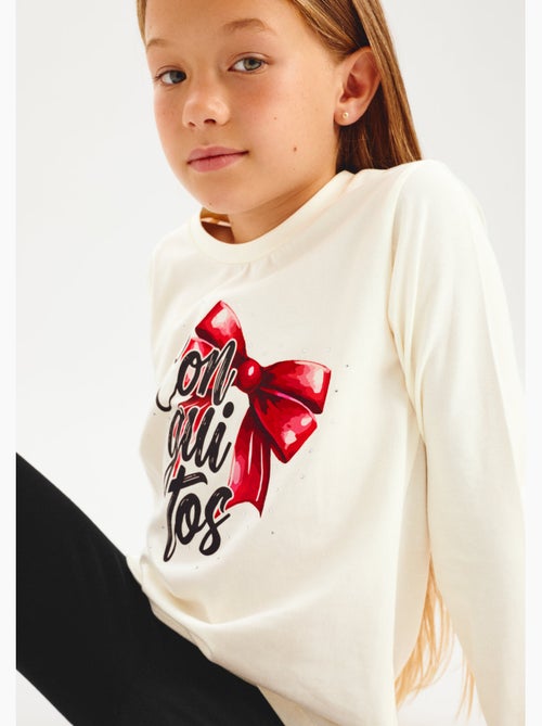 Camiseta conguitos larga estampado - Kiabi Camiseta conguitos larga estampado - Kiabi