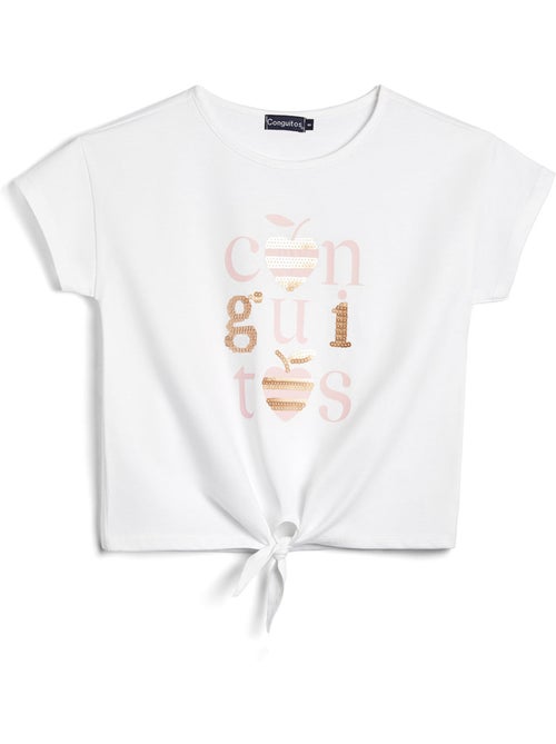 Camiseta conguitos lentejuelas - Kiabi Camiseta conguitos lentejuelas - Kiabi