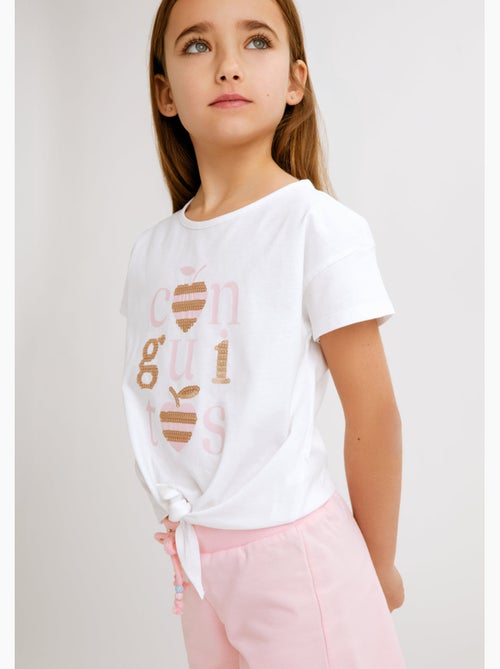 Camiseta conguitos lentejuelas - Kiabi Camiseta conguitos lentejuelas - Kiabi