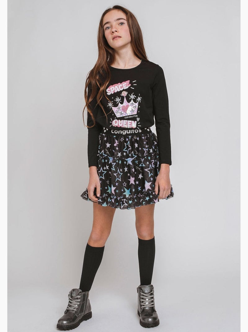 Camiseta conguitos Negro Negro - Kiabi