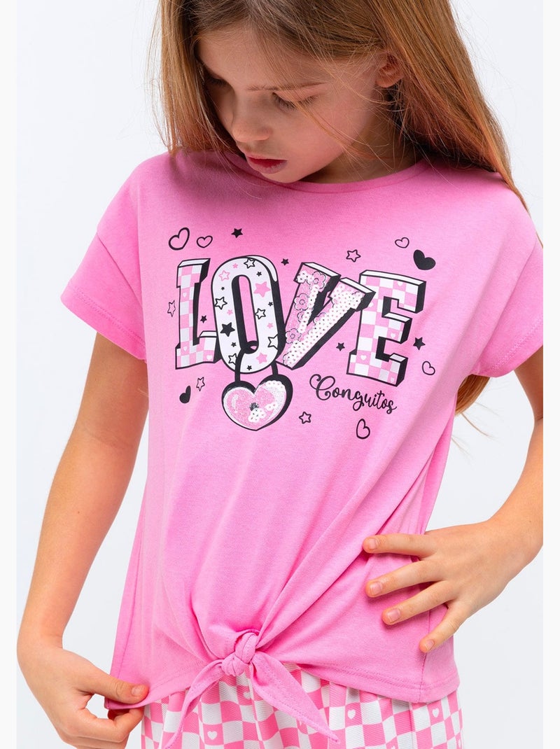 Camiseta conguitos Rosa - Kiabi