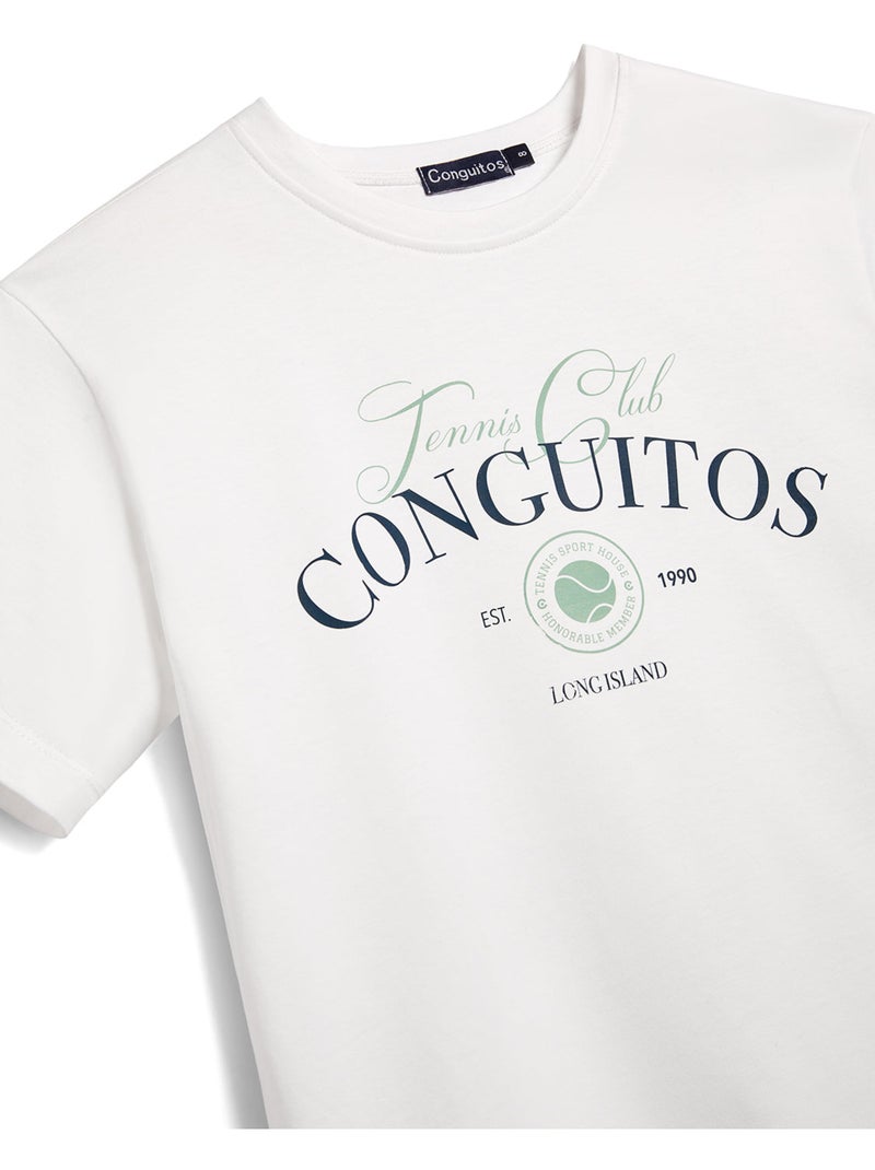 Camiseta conguitos tenis Blanco - Kiabi