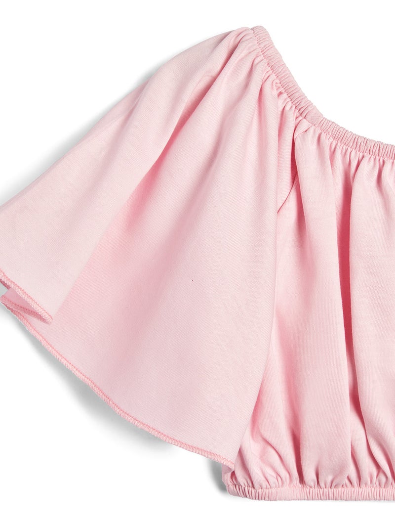 Camiseta conguitos top shoulder camiseta Rosa - Kiabi