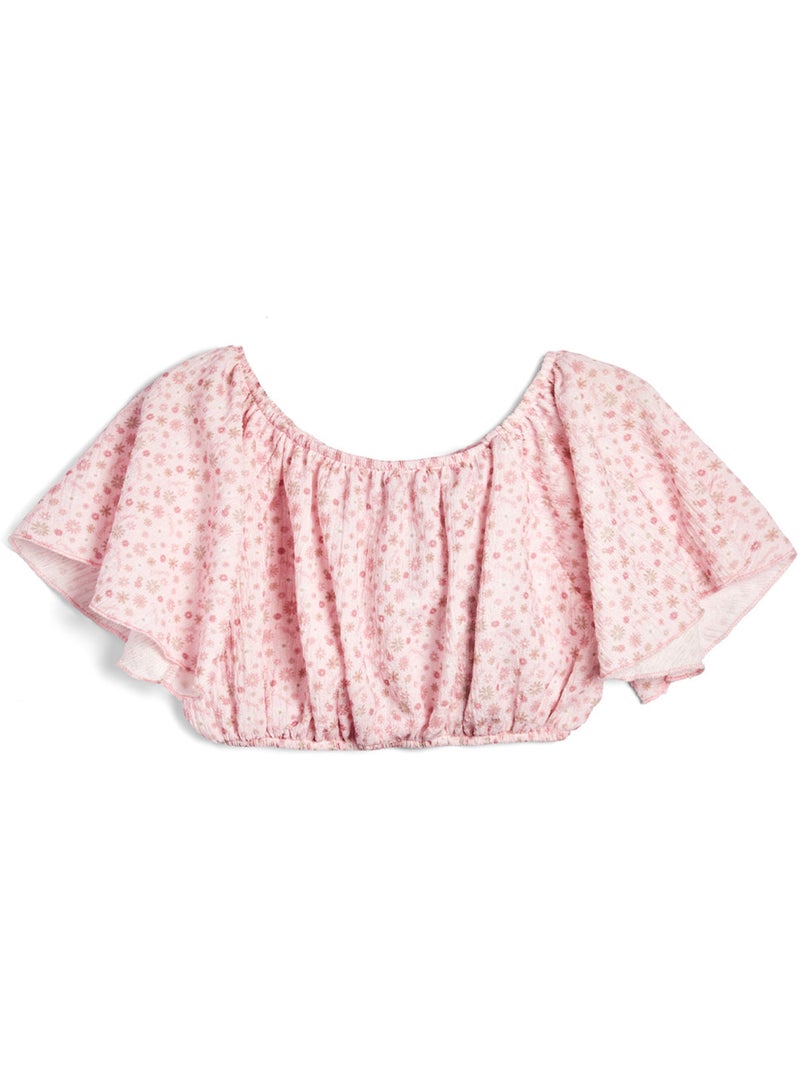Camiseta conguitos top shoulder Rosa - Kiabi