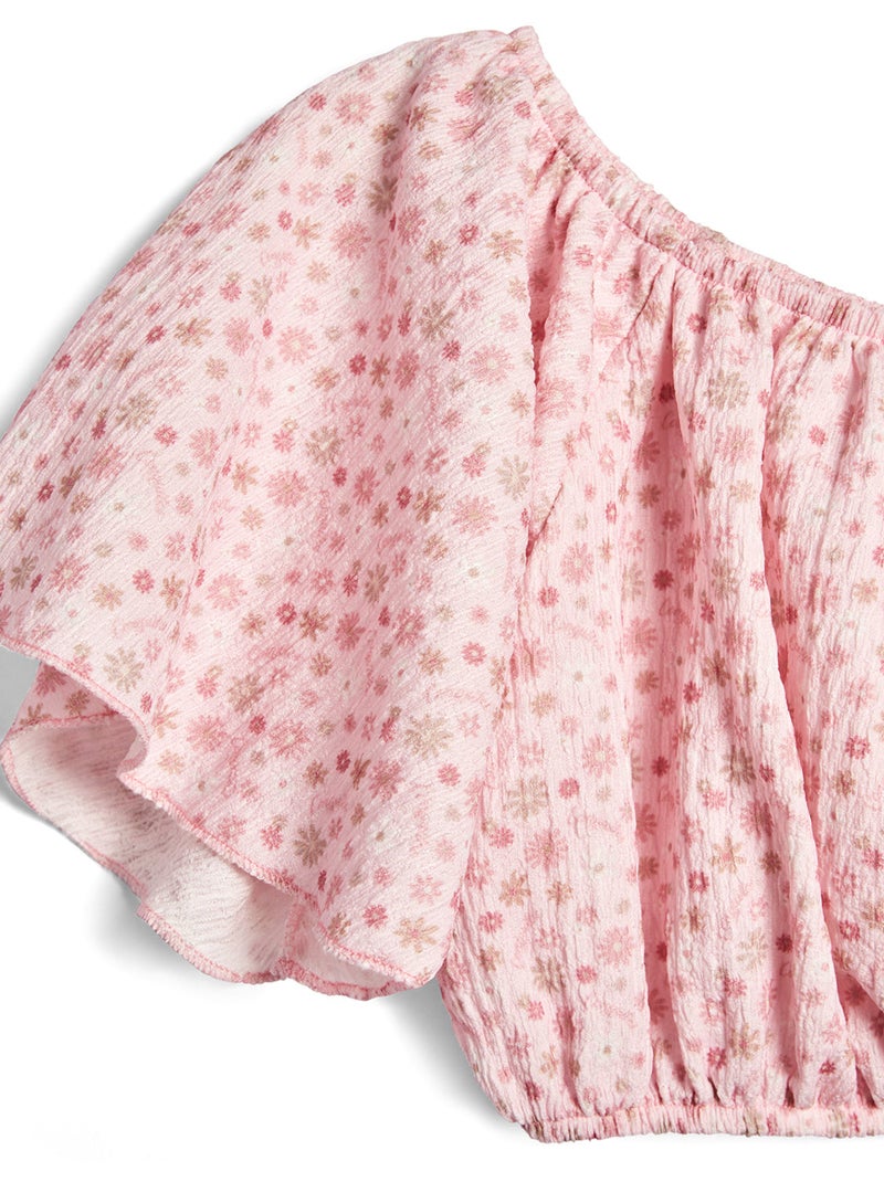 Camiseta conguitos top shoulder Rosa - Kiabi