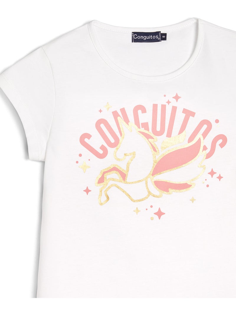 Camiseta conguitos unicorn Blanco - Kiabi