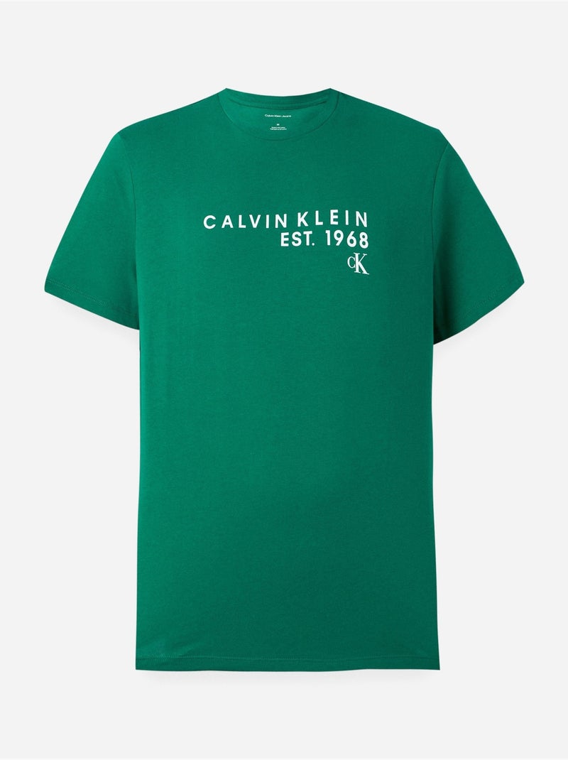 Camiseta Cónico delgado - Calvin Klein Verde oscuro - Kiabi